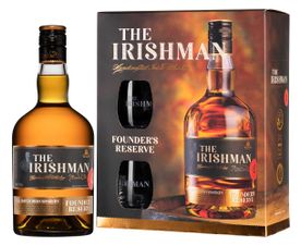 Виски The Irishman Founder's Reserve + 2 glasses, (134440), gift box в подарочной упаковке, Купажированный, Ирландия, 0.7 л, Зе Айришмен Зе Харвест + 2 бокала в п/у цена 5490 рублей