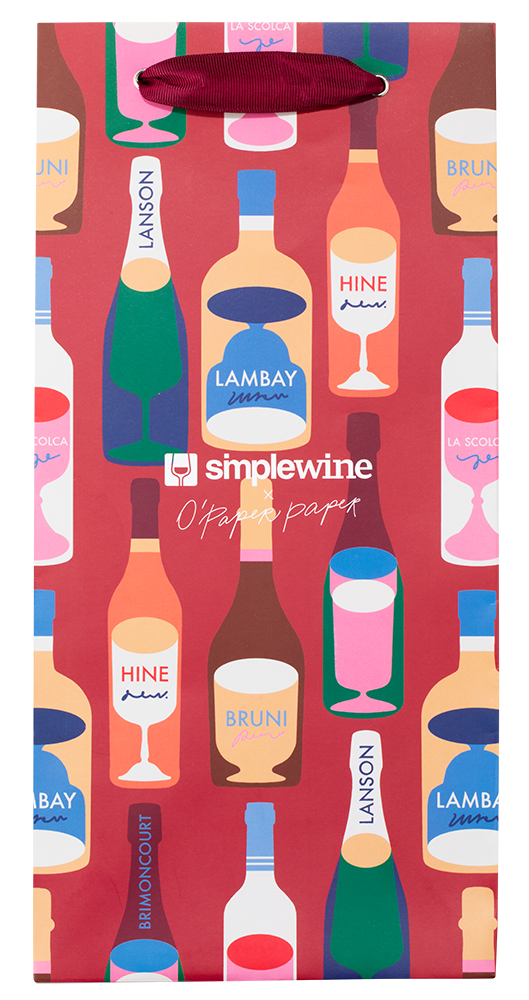 Пакет подарочный бордовый малый SimpleWine x O Paper Paper, (159846), Россия, Пакет SW O Paper 370*180*120 мм бордо, цена 290 рублей