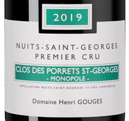Вино Пино Нуар Nuits-Saint-Georges Premier Cru Clos des Porrets Saint-Georges