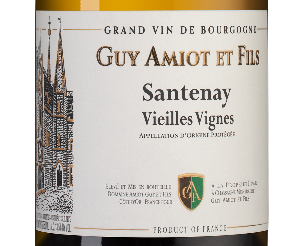 Вино Santenay Vieilles Vignes, Domaine Amiot Guy et Fils, 2023, (158470), Франция, Бургундия, белое, сухое, 0.75 л, Сантне Вьей Винь, цена 14490 рублей