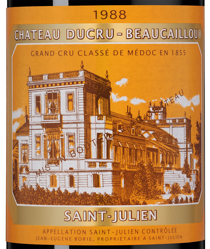 Вино Chateau Ducru-Beaucaillou (Saint-Julien), 1988, (142841), Франция, Бордо, красное, сухое, 0.75 л, Шато Дюкрю-Бокайю, цена 99990 рублей