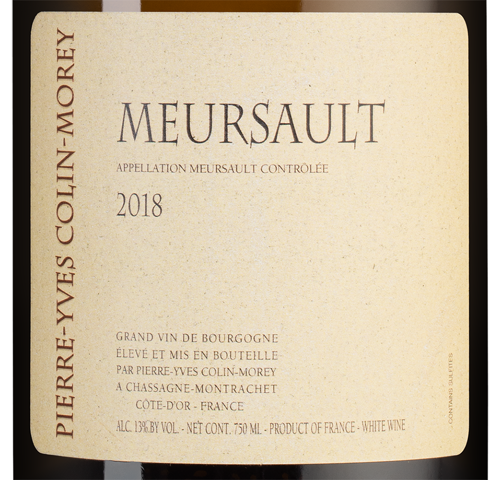 Вино Meursault, Pierre-Yves Colin-Morey, 2018, (125194), Франция, Бургундия, белое, сухое, 0.75 л, Мерсо, цена 18890 рублей