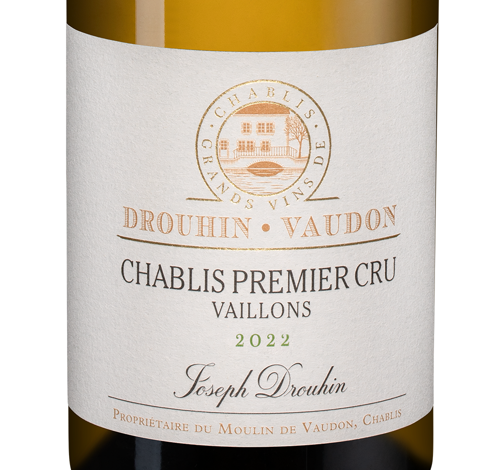 Вино Chablis Premier Cru Vaillons, Joseph Drouhin, 2022, (152266), Франция, Бургундия, белое, сухое, 0.75 л, Шабли Премье Крю Вайон, цена 14990 рублей