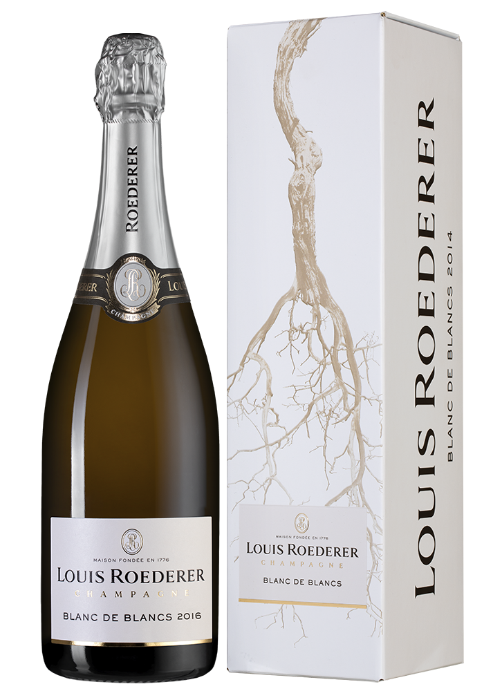 Шампанское Blanc de Blancs Brut в подарочной упаковке, Louis Roederer, 2016, (144470), Франция, Шампань, белое, брют, 0.75 л, Блан де Блан Брют, цена 29990 рублей