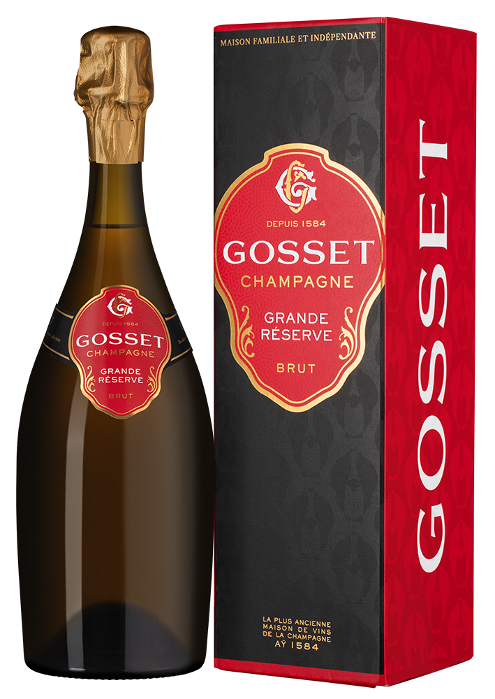 Шампанское Gosset Grande Reserve Brut в подарочной упаковке, (153226), Франция, Шампань, белое, экстра брют, 0.75 л, Гранд Резерв Брют, цена 16990 рублей