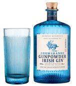 Джин Drumshanbo Gunpowder Irish Gin в подарочной упаковке (с бокалом)