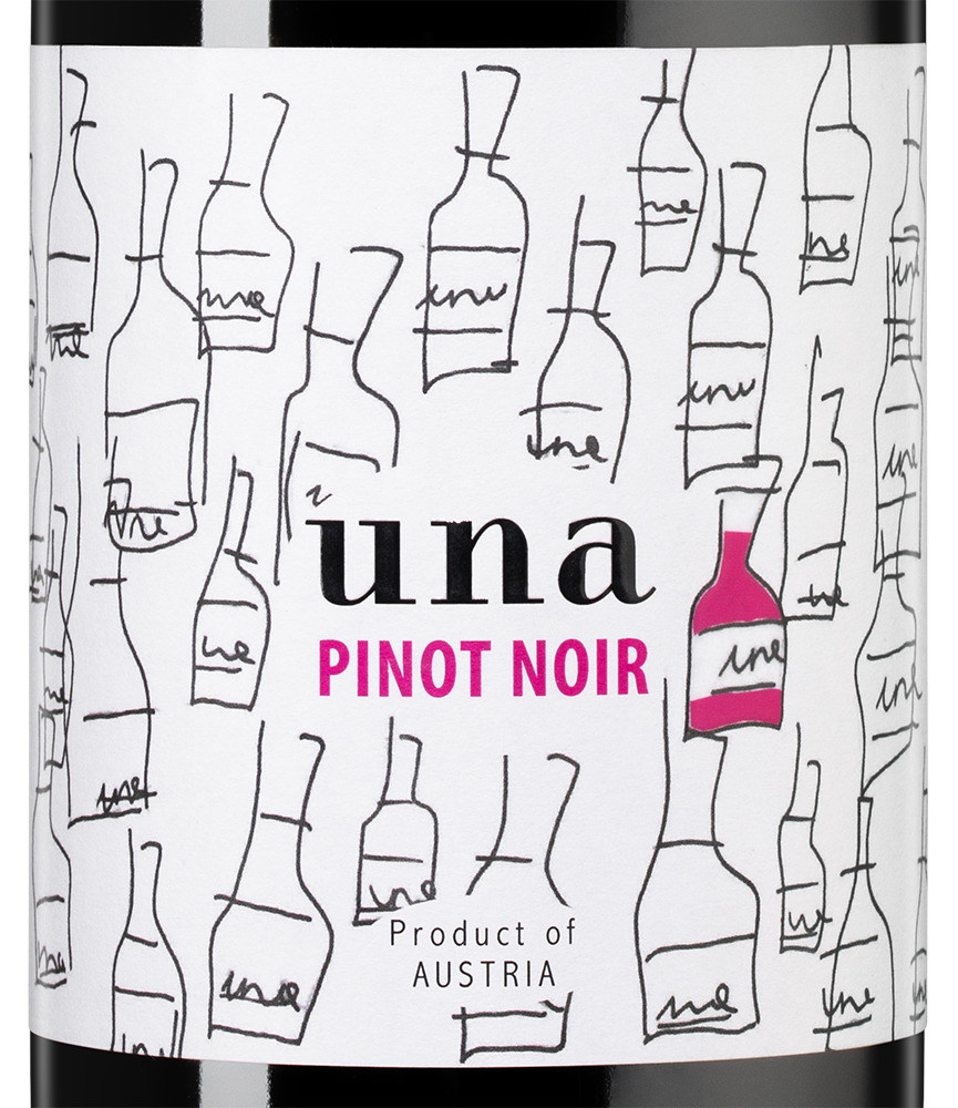Вино UNA Pinot Noir, Vereinigte Winzer Neusiedler, 2022, (141183), Австрия, Бургенланд, красное, полусухое, 0.75 л, УНА Пино Нуар, цена 2790 рублей