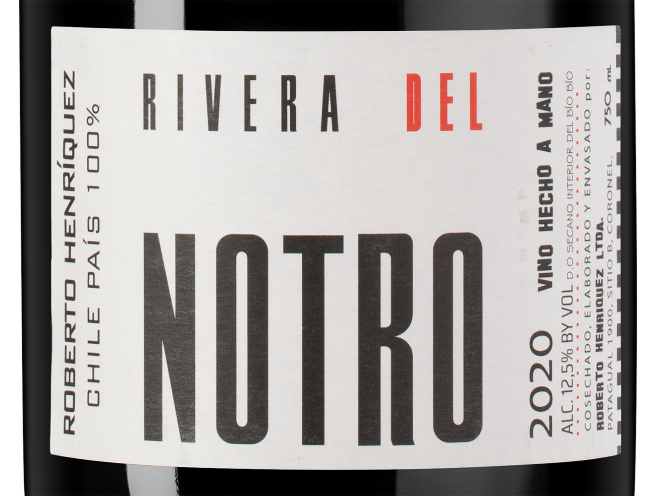 Вино Rivera del Notro, Roberto Henriquez, 2020, (127274), Чили, Южный регион, красное, сухое, 0.75 л, Ривера дель Нотро, цена 7990 рублей