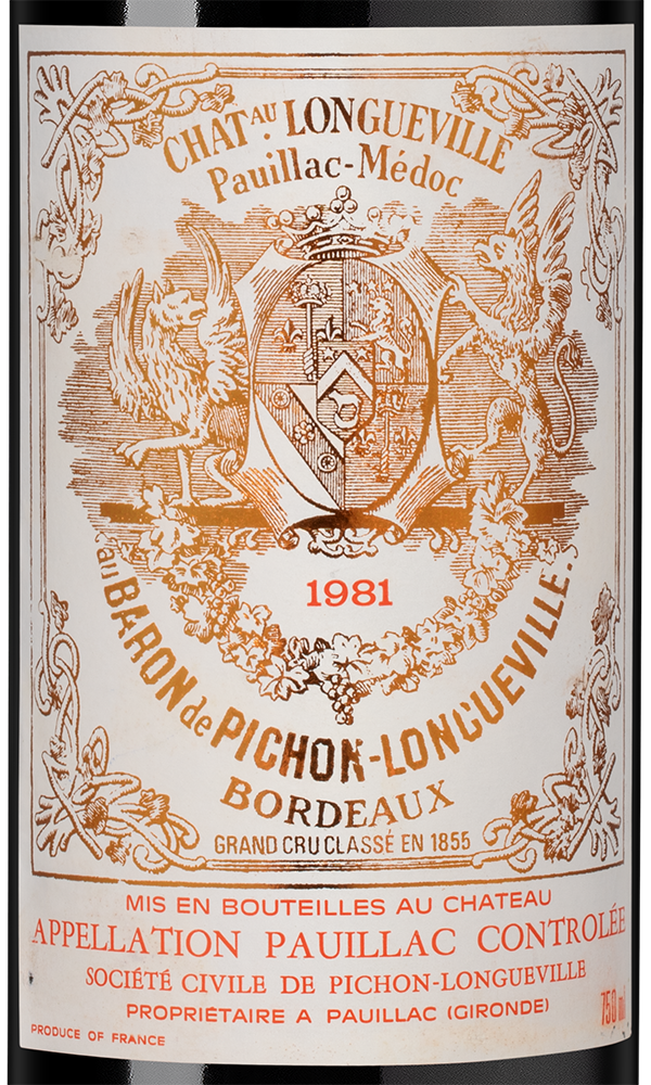 Вино Pauillac Chateau Pichon Baron, 1981, (157649), Франция, Бордо, красное, сухое, 0.75 л, Шато Пишон Барон, цена 69990 рублей