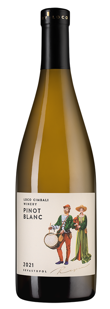 Вино Loco Cimbali Pinot blanc, 2021, (138704), Россия, Крым, белое, сухое, 0.75 л, Локо Чимбали Пино Блан, цена 1568 рублей
