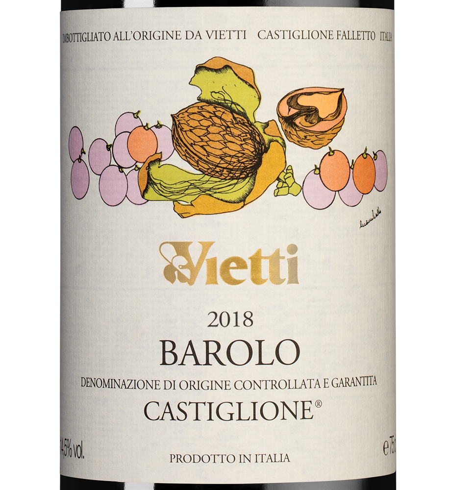 Вино Barolo Castiglione, Vietti, 2018, (135771), Италия, Пьемонт, красное, сухое, 0.75 л, Бароло Кастильоне, цена 18990 рублей