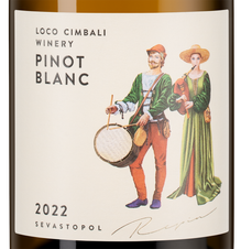 Вино Loco Cimbali Pinot Blanc, (144068), белое сухое, 2022 г., 0.75 л, Локо Чимбали Пино Блан цена 1640 рублей
