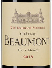 Вино Chateau Beaumont, (146148), красное сухое, 2018 г., 0.375 л, Шато Бомон цена 2990 рублей