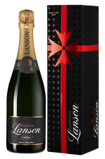 Шампанское Lanson Black Label Brut, (100511), gift box в подарочной упаковке, белое брют, 0.75 л, Блэк Лейбл Брют цена 7300 рублей