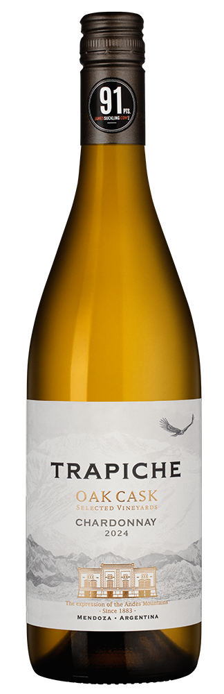 Вино Chardonnay Oak Cask, Trapiche, 2024, (154360), Аргентина, Мендоса, белое, сухое, 0.75 л, Шардоне Оук Каск, цена 1323 рублей