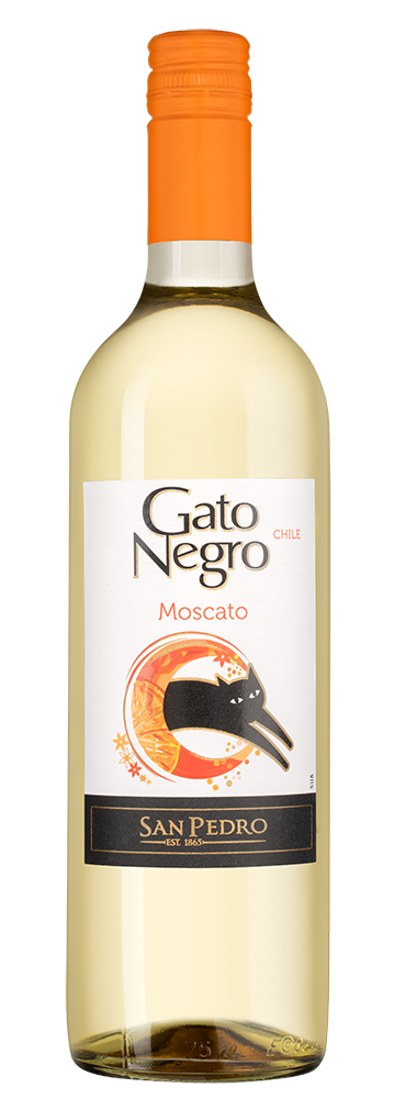 Вино Gato Negro Moscato, Vina San Pedro, 2023, (153797), Чили, Центральная Долина, белое, сладкое, 0.75 л, Гато Негро Москато, цена 1190 рублей