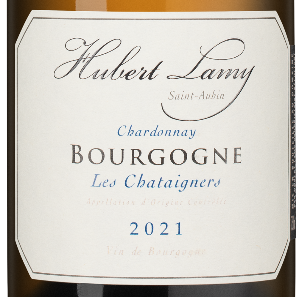 Вино Bourgogne Chardonnay Les Chataigners, Domaine Hubert Lamy, 2021, (149087), Франция, Бургундия, белое, сухое, 0.75 л, Бургонь Шардоне Ле Шатенье, цена 17490 рублей