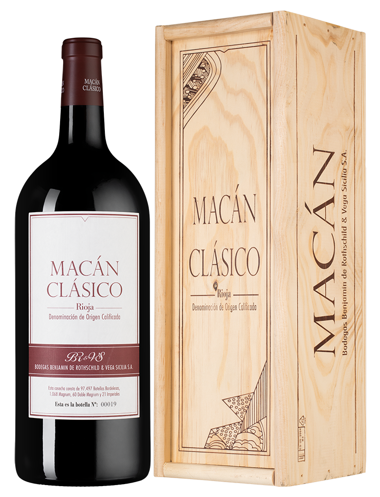 Вино Rioja Macan Clasico, Bodegas Benjamin de Rothschild & Vega Sicilia, 2021, 3л, (158194), Испания, Риоха, красное, сухое, 3 л, Риоха Макан Класико, цена 74990 рублей