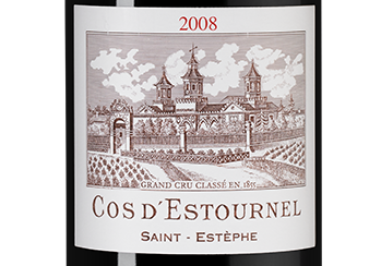 Вино Chateau Cos d'Estournel Rouge (Saint-Estephe), 2008, (142248), Франция, Бордо, красное, сухое, 0.75 л, Шато Кос д'Эстурнель Руж, цена 67490 рублей