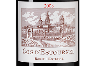 Вино Chateau Cos d'Estournel Rouge, (142248), красное сухое, 2008 г., 0.75 л, Шато Кос д'Эстурнель Руж цена 54990 рублей
