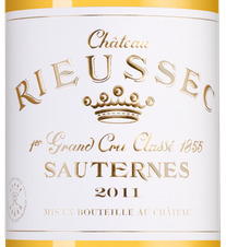 Вино Chateau Rieussec, (108709), белое сладкое, 2011 г., 0.75 л, Шато Риессек цена 11990 рублей