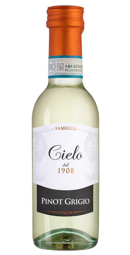 Вино Pinot Grigio, Cielo, 2022, 0.187л, (141727), Италия, Венето, белое, полусухое, 0.187 л, Пино Гриджо, цена 670 рублей