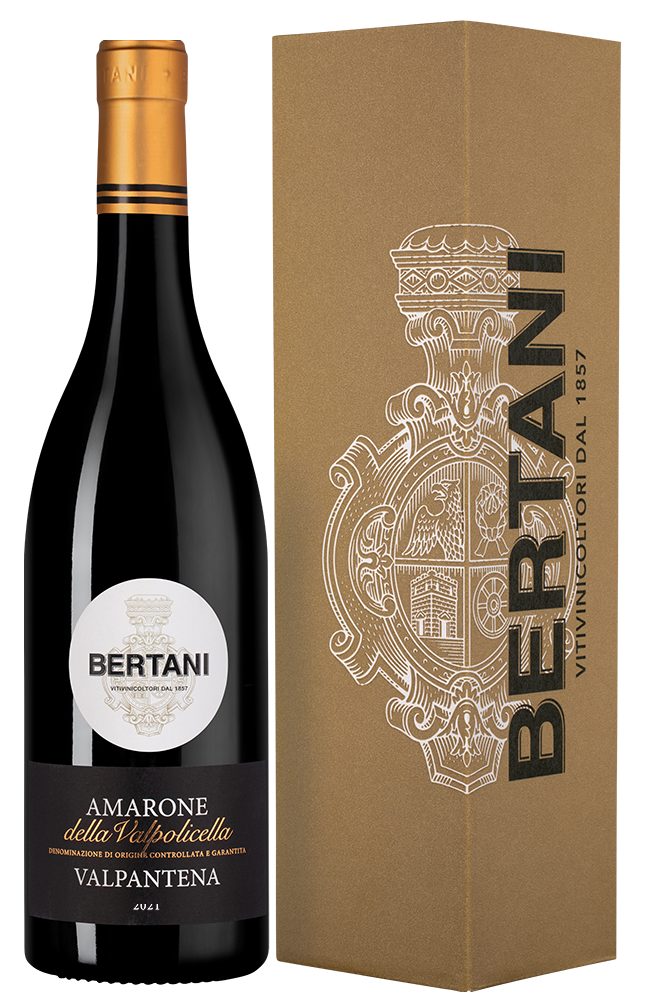 Вино Amarone della Valpolicella Valpantena в подарочной упаковке, Bertani, 2021, (153655), Италия, Венето, красное, полусухое, 0.75 л, Амароне делла Вальполичелла Вальпантена, цена 14990 рублей