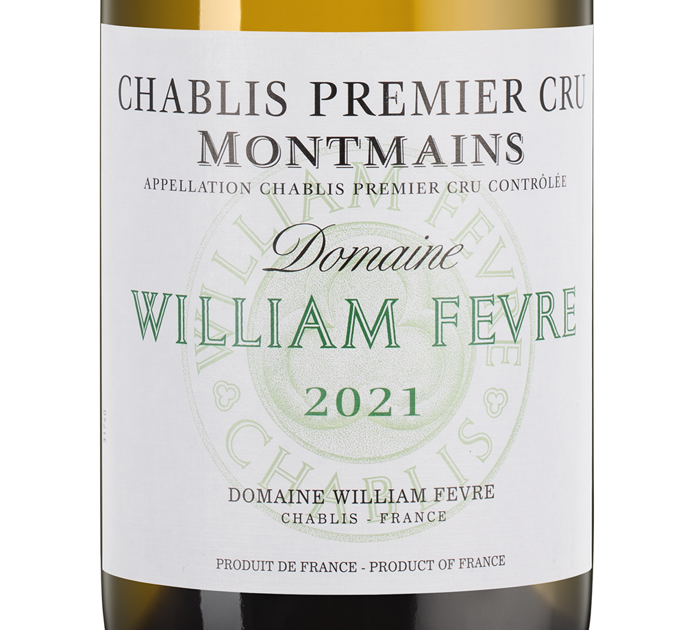 Вино Chablis Premier Cru Montmains, William Fevre, 2021, (142859), Франция, Бургундия, белое, сухое, 0.75 л, Шабли Премье Крю Монмен, цена 19990 рублей