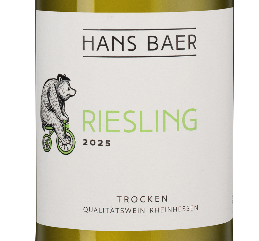 Вино Hans Baer Riesling, Weinkellerei Hechtsheim, 2025, (160887), Германия, Рейнгессен, белое, полусухое, 0.75 л, Ханс Баер Рислинг, цена 1290 рублей