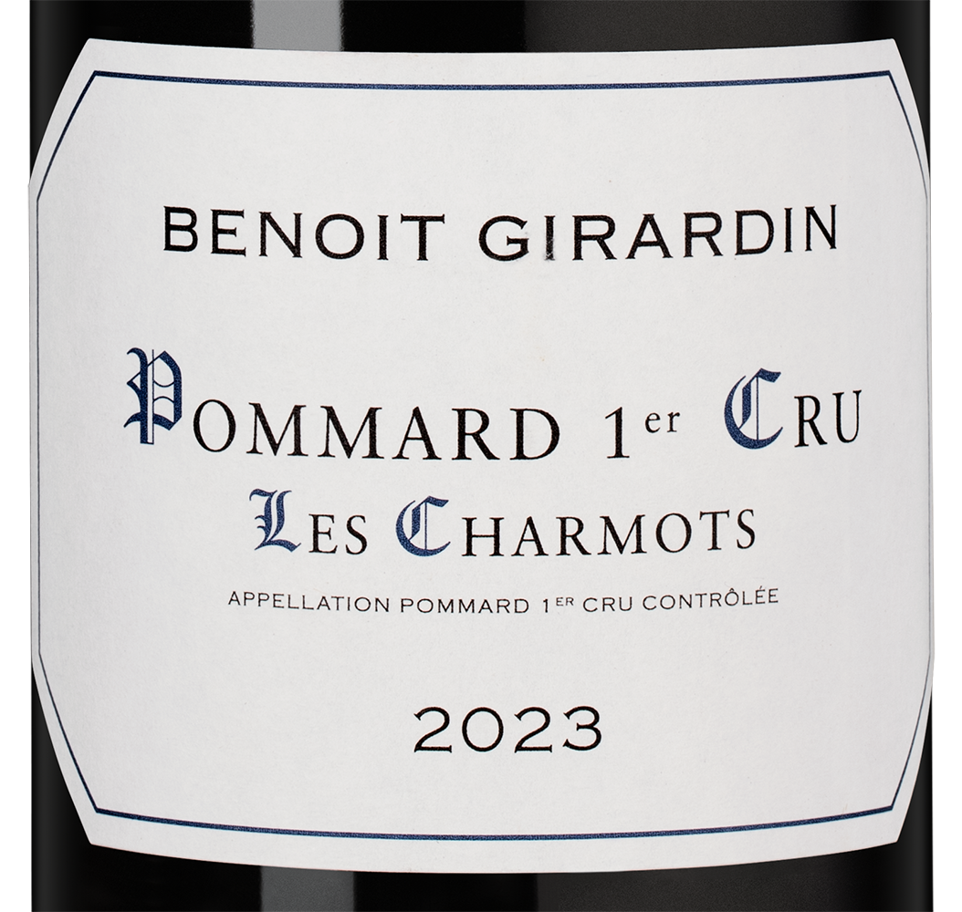 Вино Pommard Premier Cru Les Charmots, Benoit Girardin, 2023, (158108), Франция, Бургундия, красное, сухое, 0.75 л, Поммар Премье Крю Ле Шармо, цена 22490 рублей