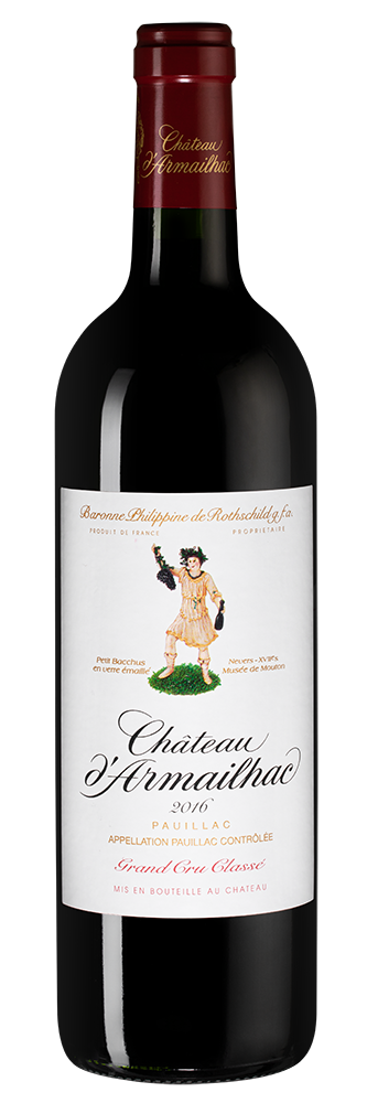 Вино Chateau d'Armailhac (Pauillac), 2016, (151422), Франция, Бордо, красное, сухое, 0.75 л, Шато д'Армайяк, цена 21490 рублей