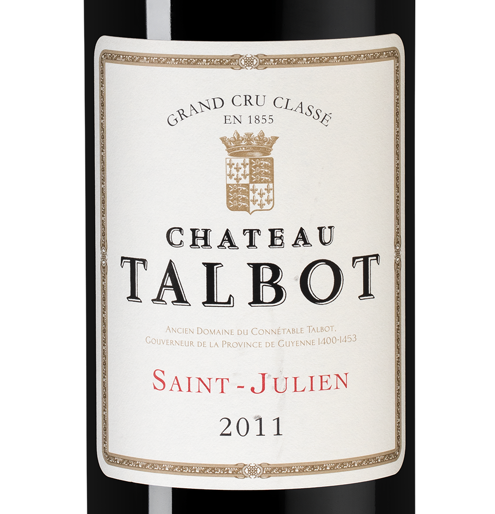 Вино Chateau Talbot Grand Cru Classe (Saint-Julien), 2011, (148079), Франция, Бордо, красное, сухое, 0.75 л, Шато Тальбо, цена 29990 рублей
