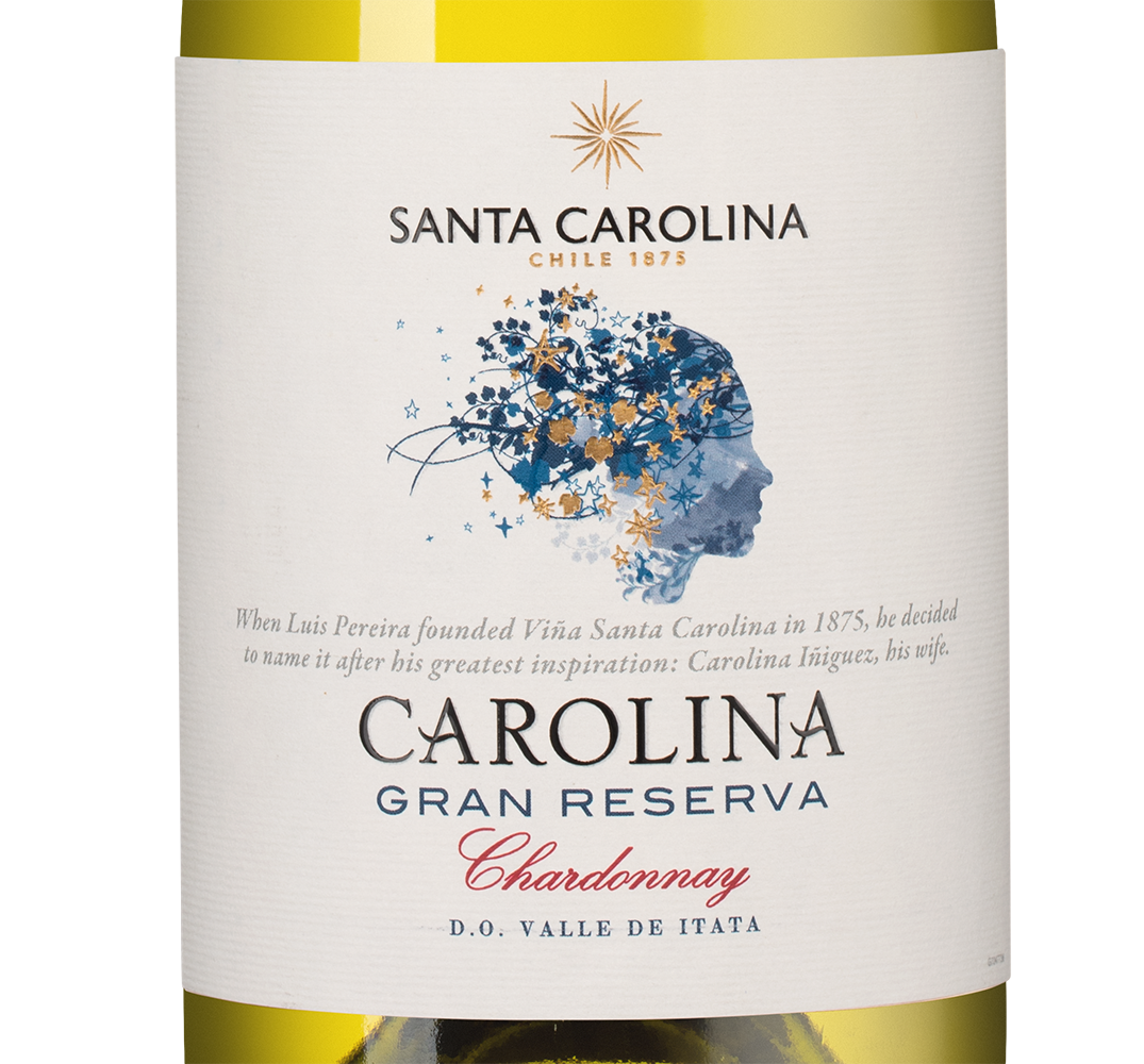 Вино Gran Reserva Chardonnay, Santa Carolina, 2023, (155304), Чили, Центральная Долина, белое, полусухое, 0.75 л, Гран Ресерва Шардоне, цена 2490 рублей