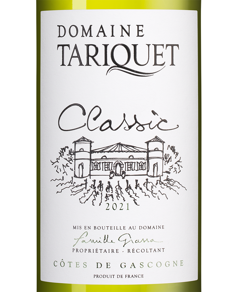Вино Classic, Domaine Tariquet, 2021, (137145), Франция, Юго-Запад, белое, сухое, 0.75 л, Классик, цена 2243 рублей