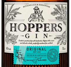 Джин Hoppers Original Dry, (147520), 40%, Россия, 0.7 л, Хопперс Ориджинал Драй цена 1290 рублей