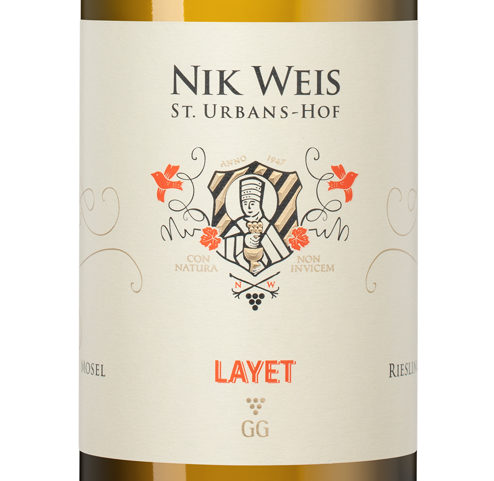 Вино Riesling Layet GG, Nik Weis St. Urbans-Hof, 2023, (158714), Германия, Мозель, белое, сухое, 0.75 л, Рислинг Лайет ГГ, цена 7693 рублей