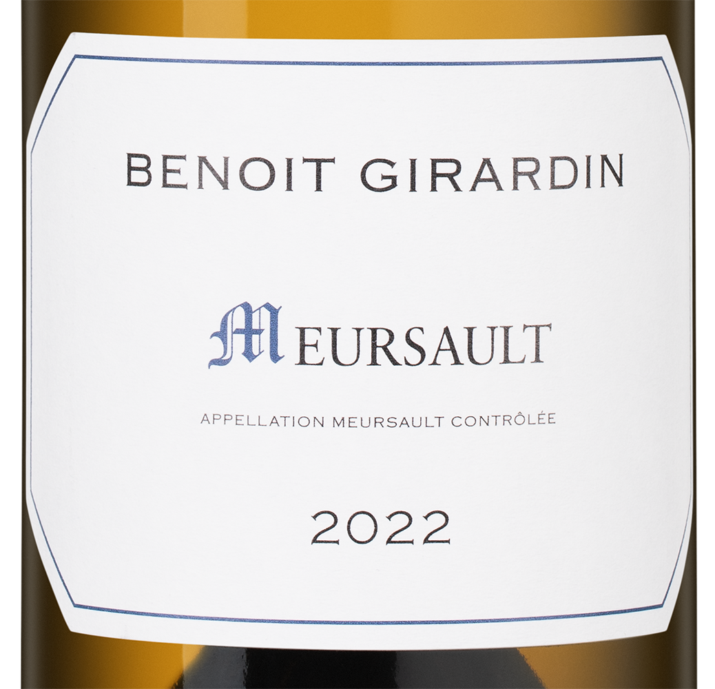 Вино Meursault, Benoit Girardin, 2022, (150553), Франция, Бургундия, белое, сухое, 0.75 л, Мерсо, цена 24990 рублей