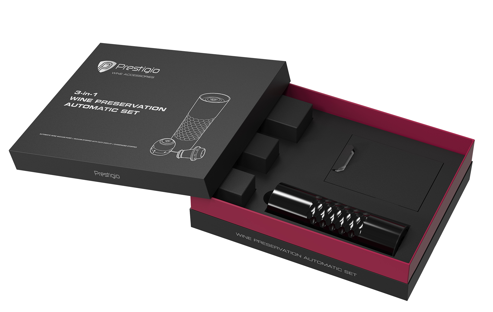 Автоматический набор для хранения вина Prestigio, (137927), Россия, Автоматический набор для хранения вина Prestigio, цена 6590 рублей