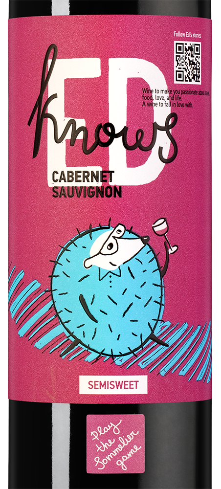 Вино Ed Knows Cabernet Sauvignon, Bostavan, 2023, (148906), Республика Молдова, Valul lui Traian, красное, полусладкое, 0.75 л, Эд Ноуз Каберне Совиньон, цена 1120 рублей