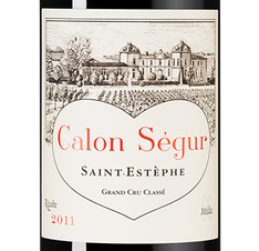 Вино Chateau Calon Segur, (137203), красное сухое, 2011 г., 0.75 л, Шато Калон Сегюр цена 33990 рублей