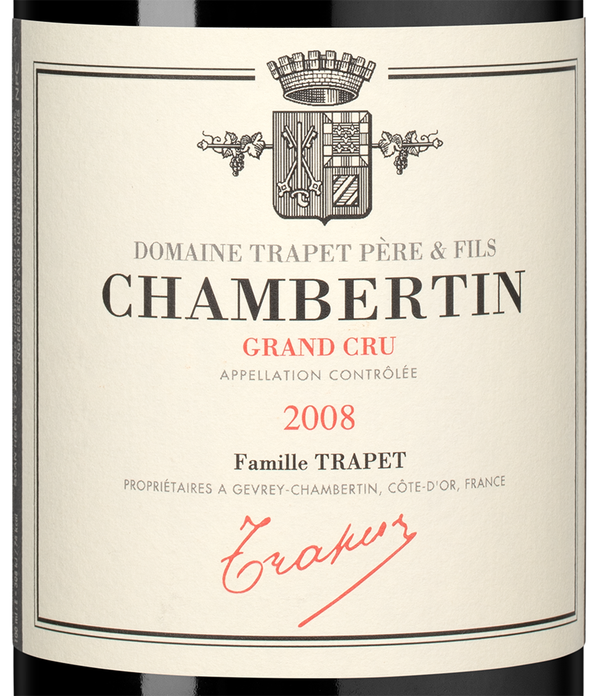 Вино Chambertin Grand Cru, Domaine Trapet Pere et Fils, 2008, (153927), Франция, Бургундия, красное, сухое, 0.75 л, Шамбертен Гран Крю, цена 299990 рублей
