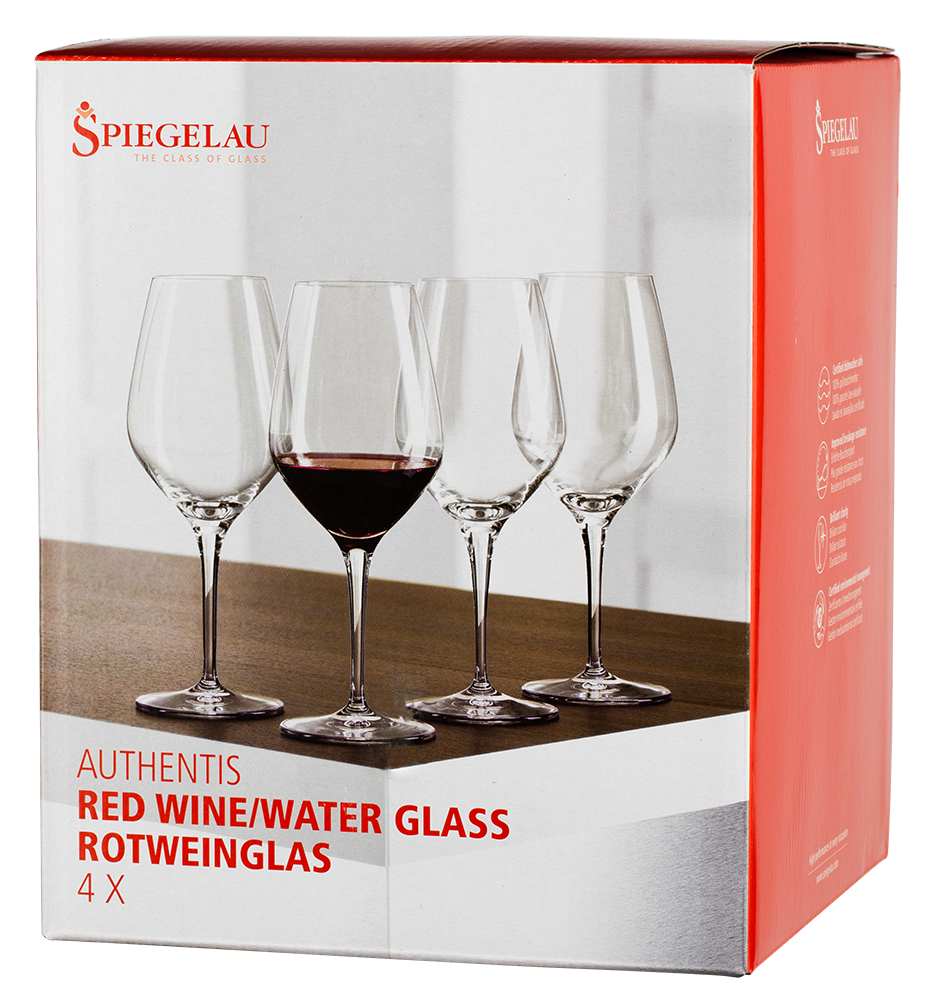 Набор из 4-х бокалов Spiegelau Authentis для красного вина, 0.48л, (131978), Германия, хрустальное стекло, 0.48 л, Шпигелау Аутентис Красное Вино (набор по 4), цена 6760 рублей