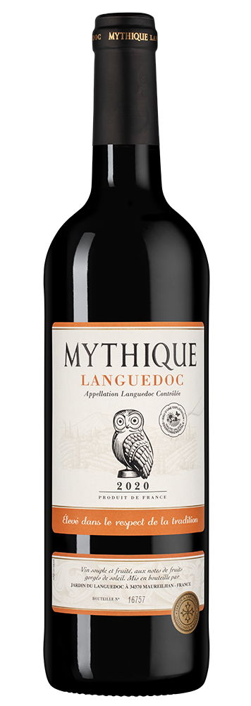 Вино Mythique Languedoc, Vinadeis, 2020, (132650), Франция, Лангедок-Руссильон, красное, сухое, 0.75 л, Мифик Лангедок, цена 990 рублей
