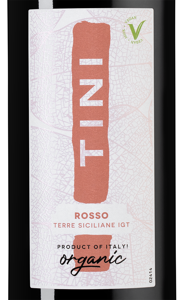 Вино Tini Rosso Biologico, Caviro, 2021, (136658), Италия, Сицилия, красное, полусухое, 0.75 л, Тини Россо Биолоджико, цена 990 рублей