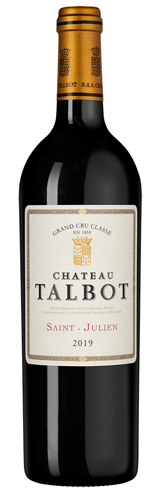 Вино Chateau Talbot Grand Cru Classe (Saint-Julien), 2019, (126054), Франция, Бордо, красное, сухое, 0.75 л, Шато Тальбо, цена 24990 рублей