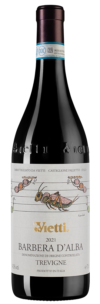 Вино Barbera d'Alba Tre Vigne, Vietti, 2021, (145259), Италия, Пьемонт, красное, сухое, 0.75 л, Барбера д'Альба Тре Винье, цена 6990 рублей