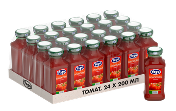 Сок Сок томатный Yoga (24 шт.), (96210), Италия, 0.2 л, Овощной сок томатный востановленный Йога цена 4440 рублей