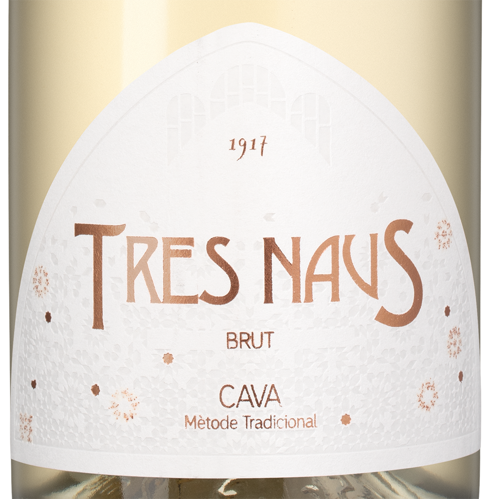 Игристое вино Tres Naus Brut Rosado, Cellers Domenys, (149055), Испания, Каталония, розовое, экстра брют, 0.75 л, Кава Трес Наус Росадо Брют, цена 2990 рублей