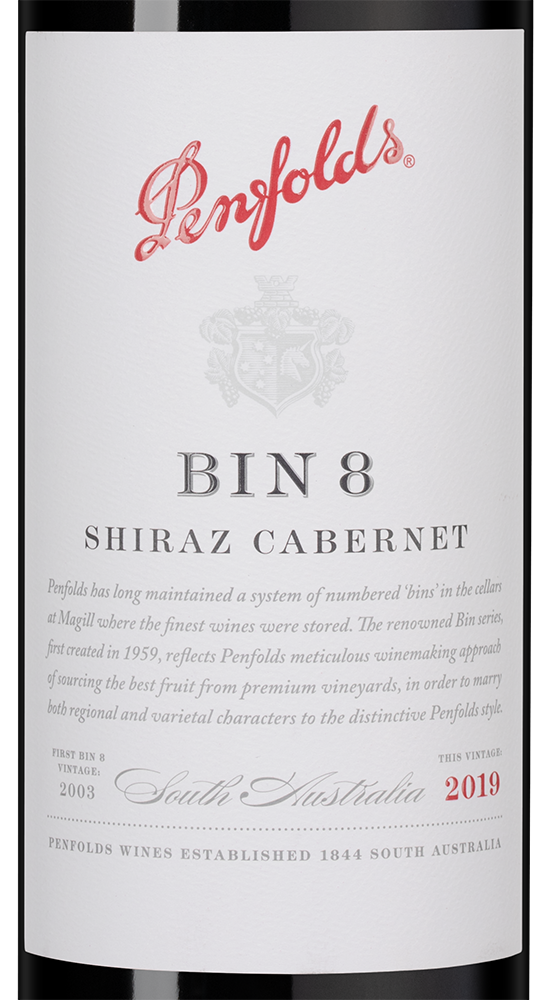 Вино Penfolds Bin 8 Cabernet Shiraz, 2019, (149429), Австралия, Южная Австралия, красное, сухое, 0.75 л, Пенфолдс Бин 8 Каберне Шираз, цена 8490 рублей