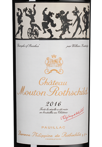 Вино Chateau Mouton Rothschild (Pauillac), 2016, (156966), Франция, Бордо, красное, сухое, 0.75 л, Шато Мутон Ротшильд, цена 249990 рублей